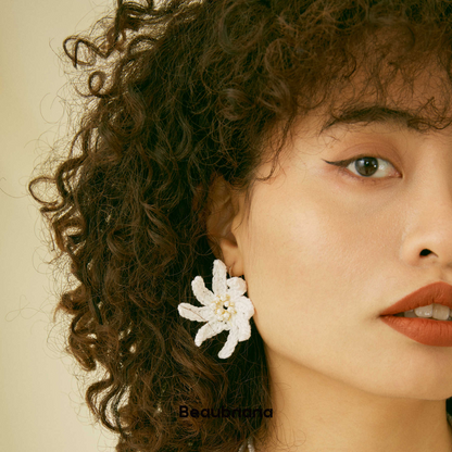 Hand-Crocheted Angelica Flower Earrings